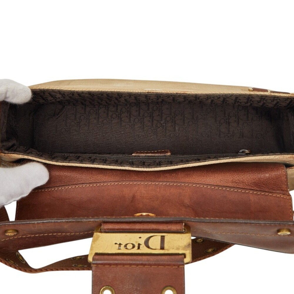CHRISTIAN DIOR Brown Leather Shoulder Bag - Picture 10 of 13